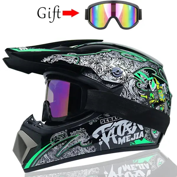DOT Motocross Helmet ABS Kids Off-Road Downhill Safety - 41 / XL