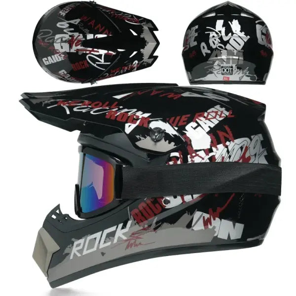 DOT Motocross Helmet ABS Kids Off-Road Downhill Safety - 15 / XL