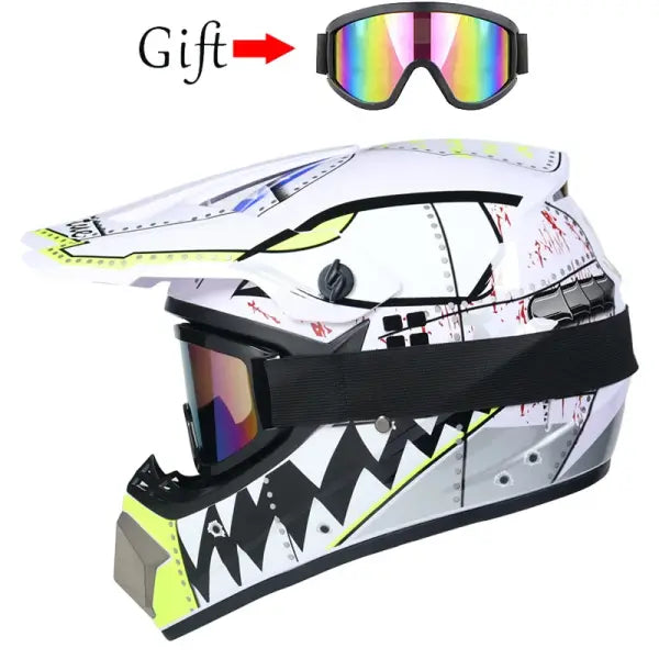 DOT Motocross Helmet ABS Kids Off-Road Downhill Safety - 3a / L