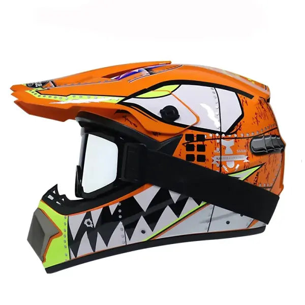 DOT Motocross Helmet ABS Kids Off-Road Downhill Safety - 8 / S