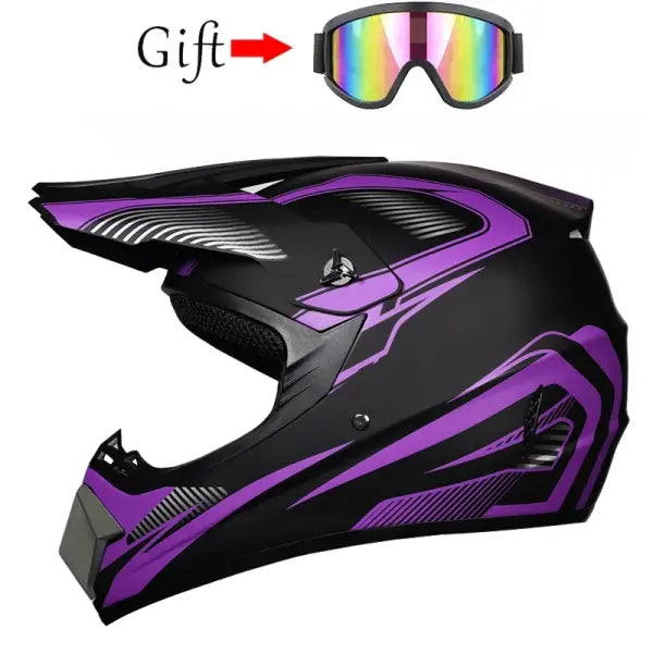 DOT Motocross Helmet ABS Kids Off-Road Downhill Safety - 10 / L