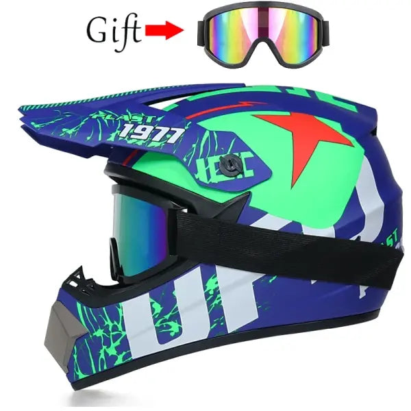 DOT Motocross Helmet ABS Kids Off-Road Downhill Safety - 30 / XL