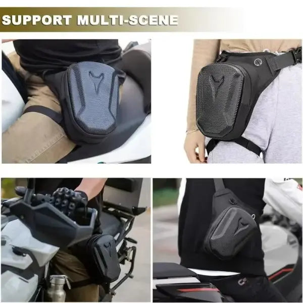 Waterproof Motorcycle Leg Bag EVA Crossbody Riding Gear - BJ706black