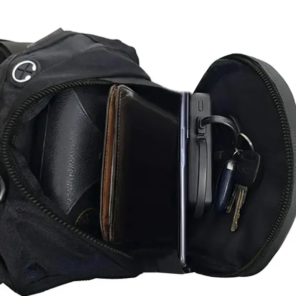 Waterproof Motorcycle Leg Bag EVA Crossbody Riding Gear - BJ706black