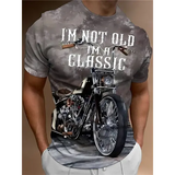 Motorcycle T-shirt Men 3D Print Short Sleeve Vintage Classics TShirt For Mens Street Ride Biker Shirts Tops Oversized