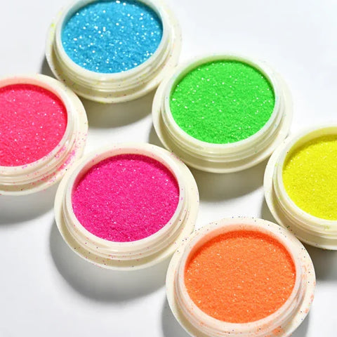 Multi-Box Holographic Nail Glitter Set - Gold Bottle DIY Flake & Mermaid Sequins - Himpall