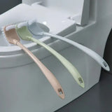 Multi-function Double Head Clean Toilet Brush Soft Hair Plastic Curved Brush Bathroom Cleaning Long Handle Corner Brush