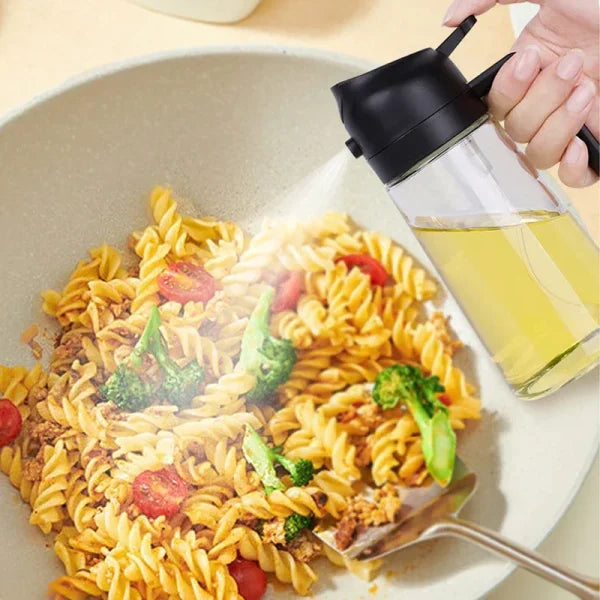 Multi-functional 2-in-1 Oil Spray Bottle for Kitchen Use 500ML - Himpall