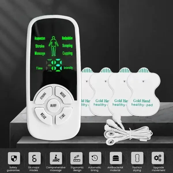 Multi-functional Pulse Electric Muscle Stimulator Back Body Massage Tens Acupuncture Meridian Physiotherapy Digital