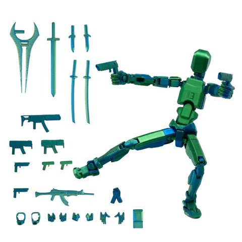 Multi-Jointed 3D Printed Shapeshift Robot 2.0 – 13 Movable Action Figures for Kids & Adults - Himpall