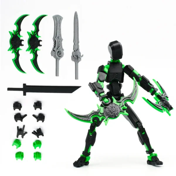 Multi-Jointed 3D Printed Shapeshift Robot 2.0 – 13 Movable Action Figures for Kids & Adults - Himpall