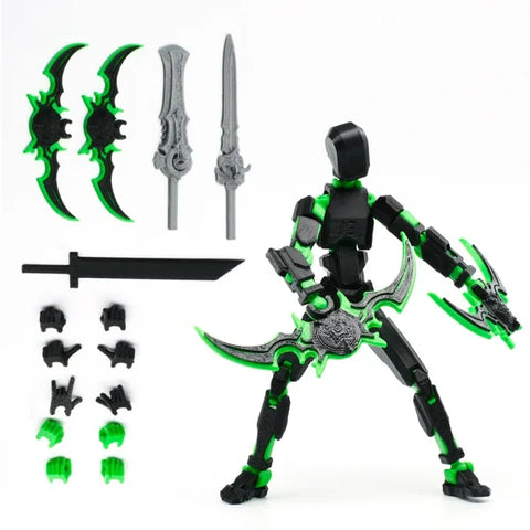 Multi-Jointed 3D Printed Shapeshift Robot 2.0 – 13 Movable Action Figures for Kids & Adults - Himpall
