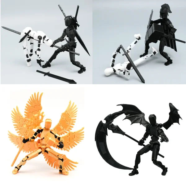 Multi-Jointed 3D Printed Shapeshift Robot 2.0 – 13 Movable Action Figures for Kids & Adults - Himpall