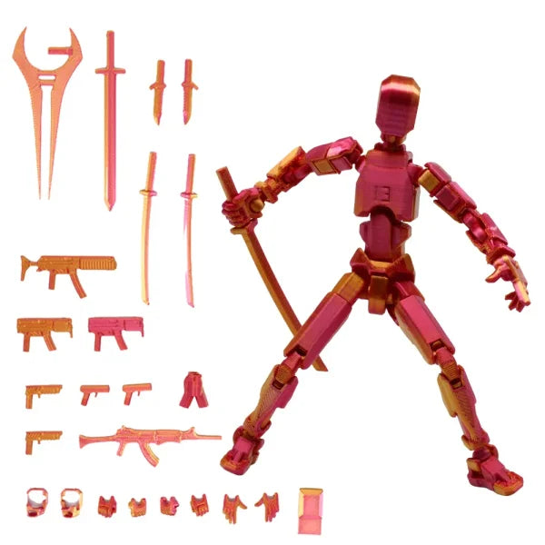 Multi-Jointed 3D Printed Shapeshift Robot 2.0 – 13 Movable Action Figures for Kids & Adults - Himpall