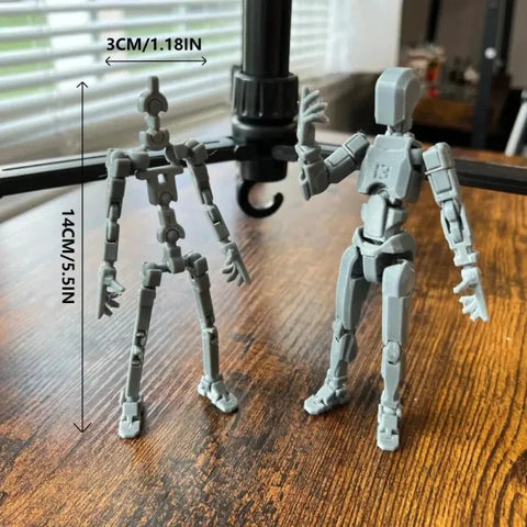 Multi-Jointed 3D Printed Shapeshift Robot 2.0 – 13 Movable Action Figures for Kids & Adults - Himpall