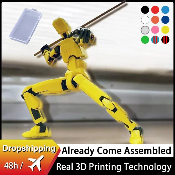 Multi-Jointed 3D Printed Shapeshift Robot 2.0 – 13 Movable Action Figures for Kids & Adults - Himpall