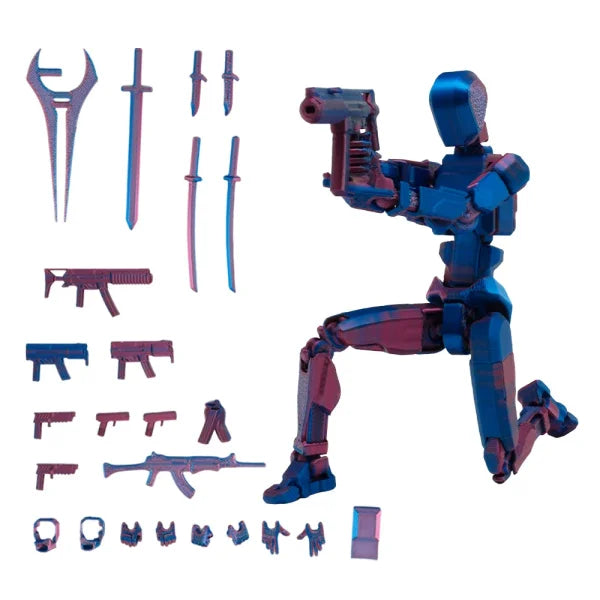 Multi-Jointed 3D Printed Shapeshift Robot 2.0 – 13 Movable Action Figures for Kids & Adults - Himpall