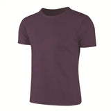Multicolor Quick Dry Short Sleeve Sport T-Shirt for Fitness Training - Purple / 4XL