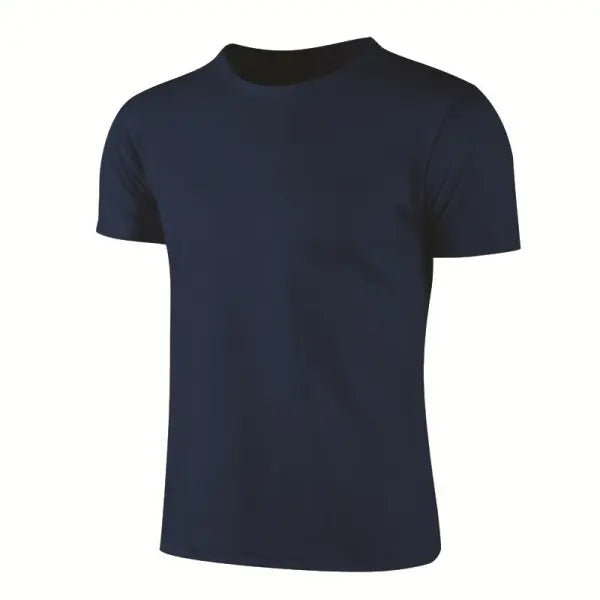 Multicolor Quick Dry Short Sleeve Sport T-Shirt for Fitness Training - Dark blue / 4XL