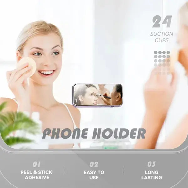 Multifunctional Mobile Phone Silicone Suction Cup 24 Square Mobile Phone Single-Sided Case Anti-Slip Holder Mount