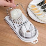 Multifunctional PP Base egg cutter 2-in-1 stainless steel wire pull egg cutter for hanging high-quality kitchen