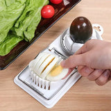 Multifunctional PP Base egg cutter 2-in-1 stainless steel wire pull egg cutter for hanging high-quality kitchen