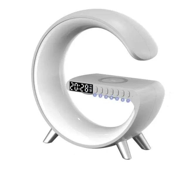Multifunctional Wireless Charging Atmosphere Light and Bluetooth Speaker - White / AU