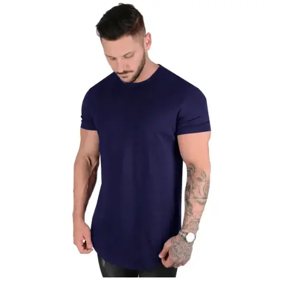 Muscle Fitness T-shirt Summer Men’s Athleisure Workout short sleeve T-shirt High Quality cotton Men T-shirt Gym Sport