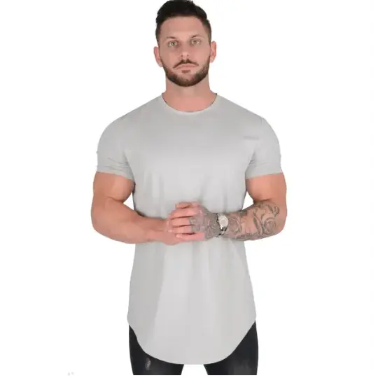 Muscle Fitness T-shirt Summer Men’s Athleisure Workout short sleeve T-shirt High Quality cotton Men T-shirt Gym Sport