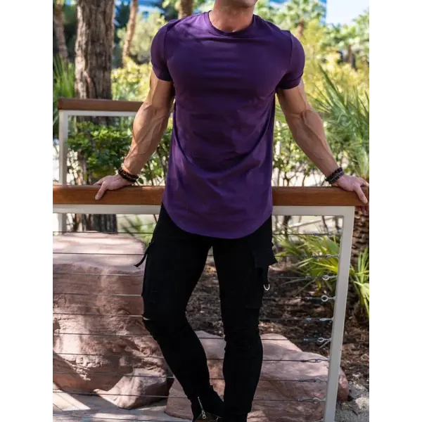 Muscle Fitness T-shirt Summer Men’s Athleisure Workout short sleeve T-shirt High Quality cotton Men T-shirt Gym Sport