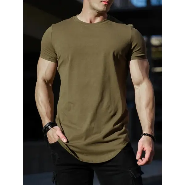 Muscle Fitness T-shirt Summer Men’s Athleisure Workout short sleeve T-shirt High Quality cotton Men T-shirt Gym Sport