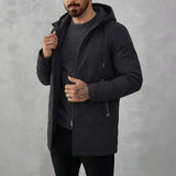 Polyester Winter Jacket Mid-Length Warm Casual Apparel