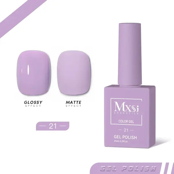 Mxsi 15ml Gel Nail Polish - Professional UV/LED Soak Off Nail Art Varnish & Top Coat - Mxsi 21 / CHINA
