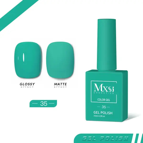 Mxsi 15ml Gel Nail Polish - Professional UV/LED Soak Off Nail Art Varnish & Top Coat - Mxsi 35 / CHINA