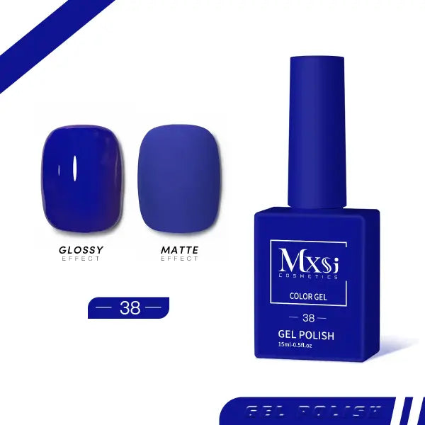 Mxsi 15ml Gel Nail Polish - Professional UV/LED Soak Off Nail Art Varnish & Top Coat - Mxsi 38 / CHINA