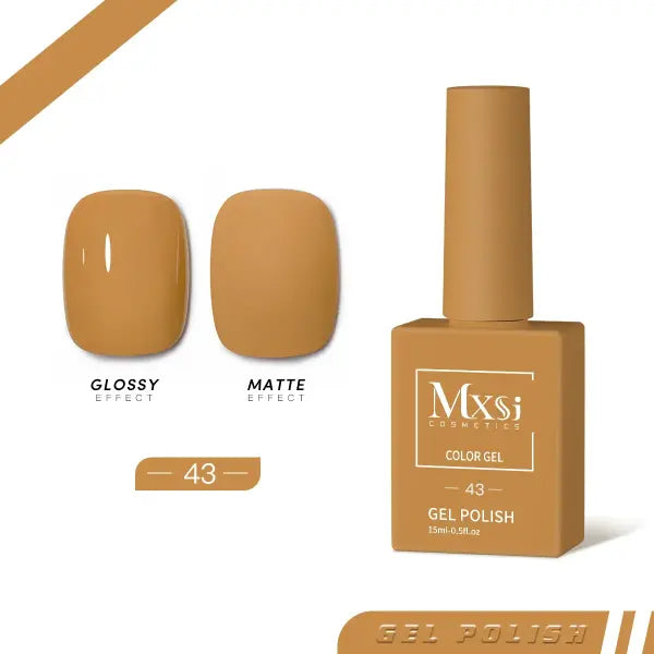 Mxsi 15ml Gel Nail Polish - Professional UV/LED Soak Off Nail Art Varnish & Top Coat - Mxsi 43 / CHINA