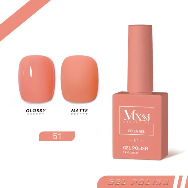 Mxsi 15ml Gel Nail Polish - Professional UV/LED Soak Off Nail Art Varnish & Top Coat - Mxsi 51 / CHINA