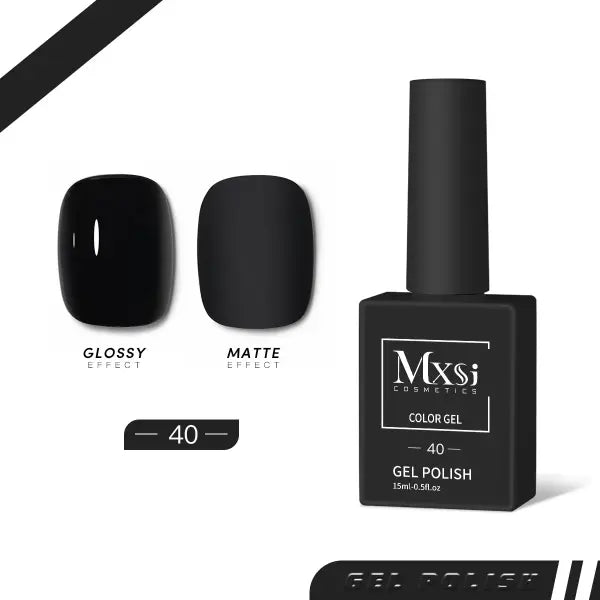 Mxsi 15ml Gel Nail Polish - Professional UV/LED Soak Off Nail Art Varnish & Top Coat - Mxsi 40 / CHINA