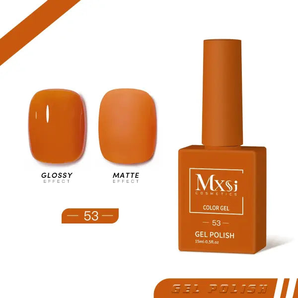 Mxsi 15ml Gel Nail Polish - Professional UV/LED Soak Off Nail Art Varnish & Top Coat - Mxsi 53 / CHINA