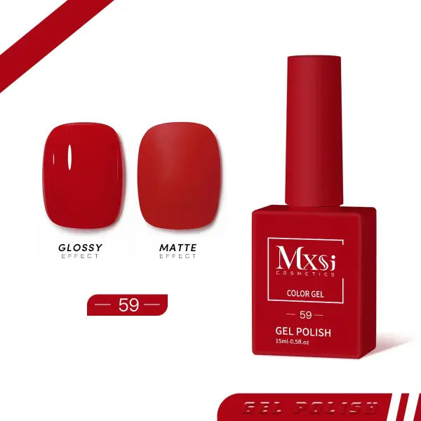 Mxsi 15ml Gel Nail Polish - Professional UV/LED Soak Off Nail Art Varnish & Top Coat - Mxsi 59 / CHINA