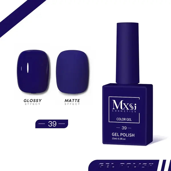 Mxsi 15ml Gel Nail Polish - Professional UV/LED Soak Off Nail Art Varnish & Top Coat - Mxsi 39 / CHINA