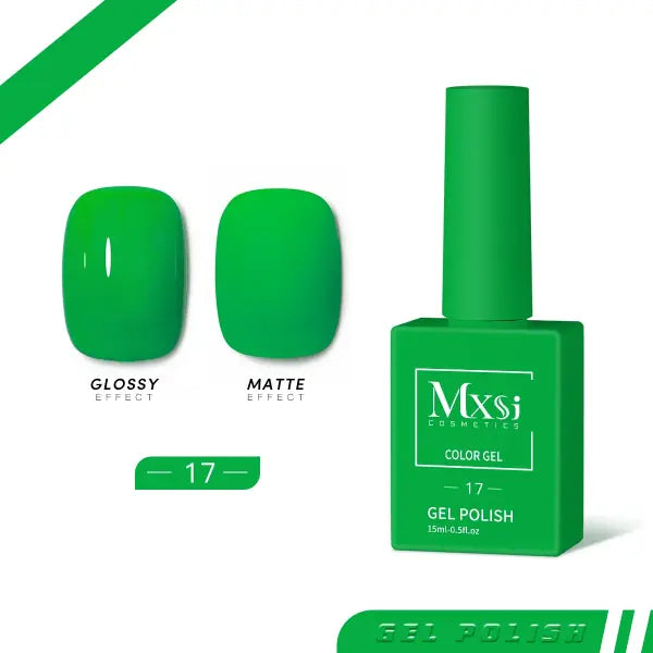 Mxsi 15ml Gel Nail Polish - Professional UV/LED Soak Off Nail Art Varnish & Top Coat - Mxsi 17 / CHINA