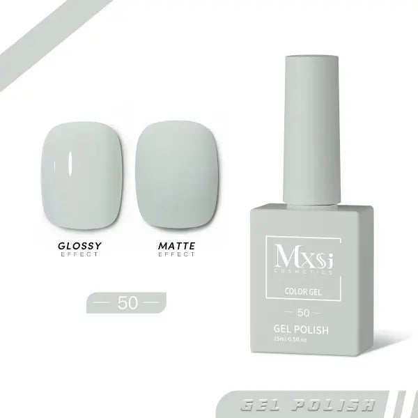 Mxsi 15ml Gel Nail Polish - Professional UV/LED Soak Off Nail Art Varnish & Top Coat - Mxsi 50 / CHINA