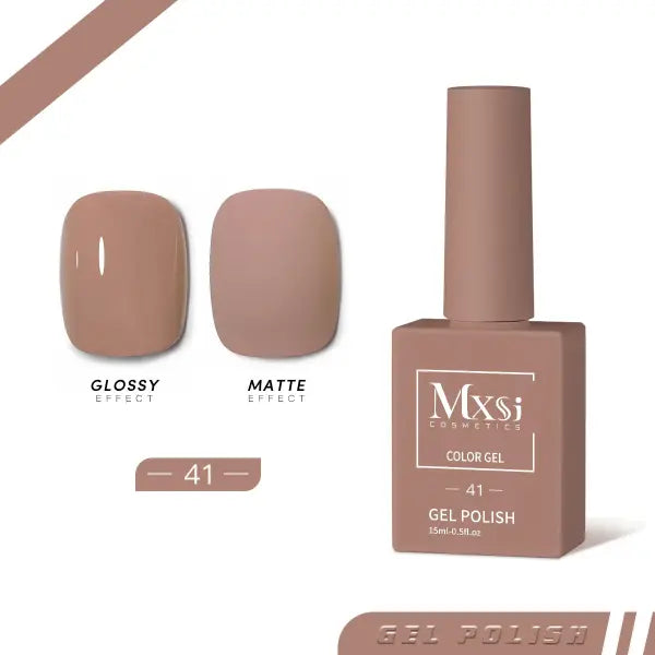 Mxsi 15ml Gel Nail Polish - Professional UV/LED Soak Off Nail Art Varnish & Top Coat - Mxsi 41 / CHINA