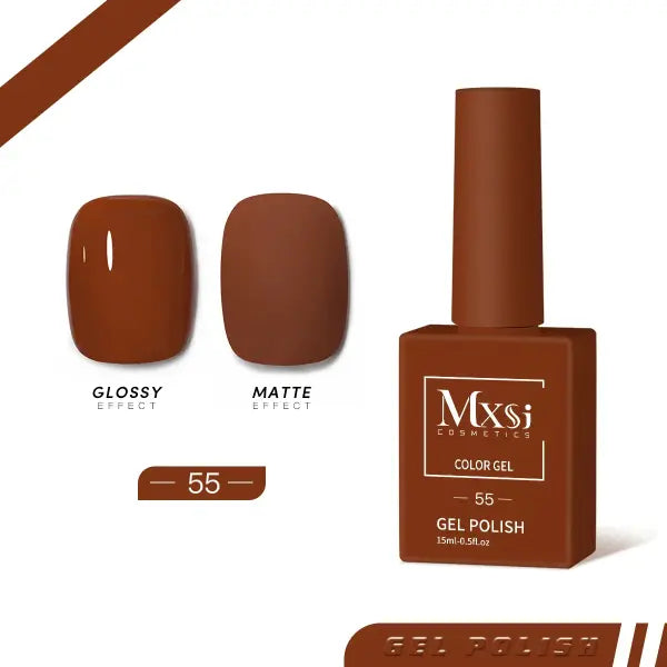 Mxsi 15ml Gel Nail Polish - Professional UV/LED Soak Off Nail Art Varnish & Top Coat - Mxsi 55 / CHINA