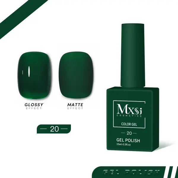 Mxsi 15ml Gel Nail Polish - Professional UV/LED Soak Off Nail Art Varnish & Top Coat - Mxsi 20 / CHINA