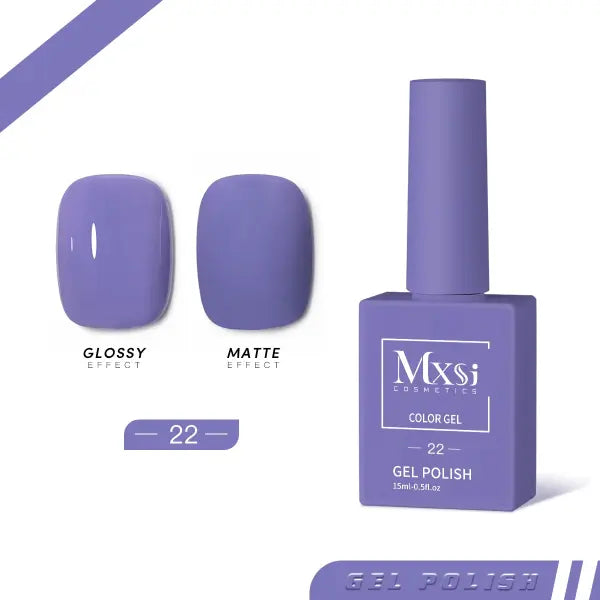 Mxsi 15ml Gel Nail Polish - Professional UV/LED Soak Off Nail Art Varnish & Top Coat - Mxsi 22 / CHINA