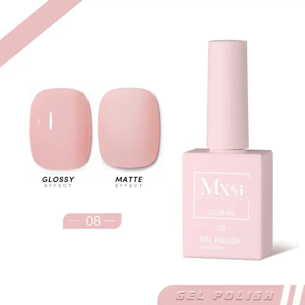 Mxsi 15ml Gel Nail Polish - Professional UV/LED Soak Off Nail Art Varnish & Top Coat - Mxsi 8 / CHINA