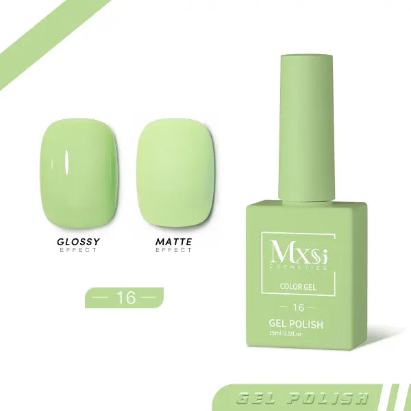 Mxsi 15ml Gel Nail Polish - Professional UV/LED Soak Off Nail Art Varnish & Top Coat - Mxsi 16 / CHINA