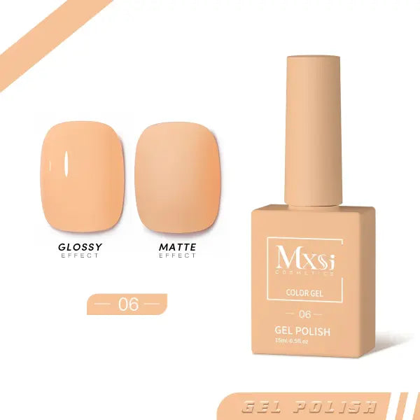 Mxsi 15ml Gel Nail Polish - Professional UV/LED Soak Off Nail Art Varnish & Top Coat - Mxsi 6 / CHINA